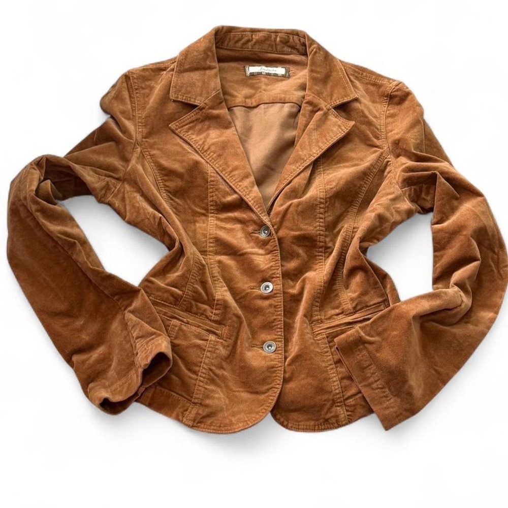 Vintage Y2K Jordache Brown Faux Suede Blazer, Women's Size L